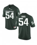Men's Michigan State Spartans NCAA #54 Mitchell Sokol Green Authentic Nike Stitched College Football Jersey TJ32D54AX